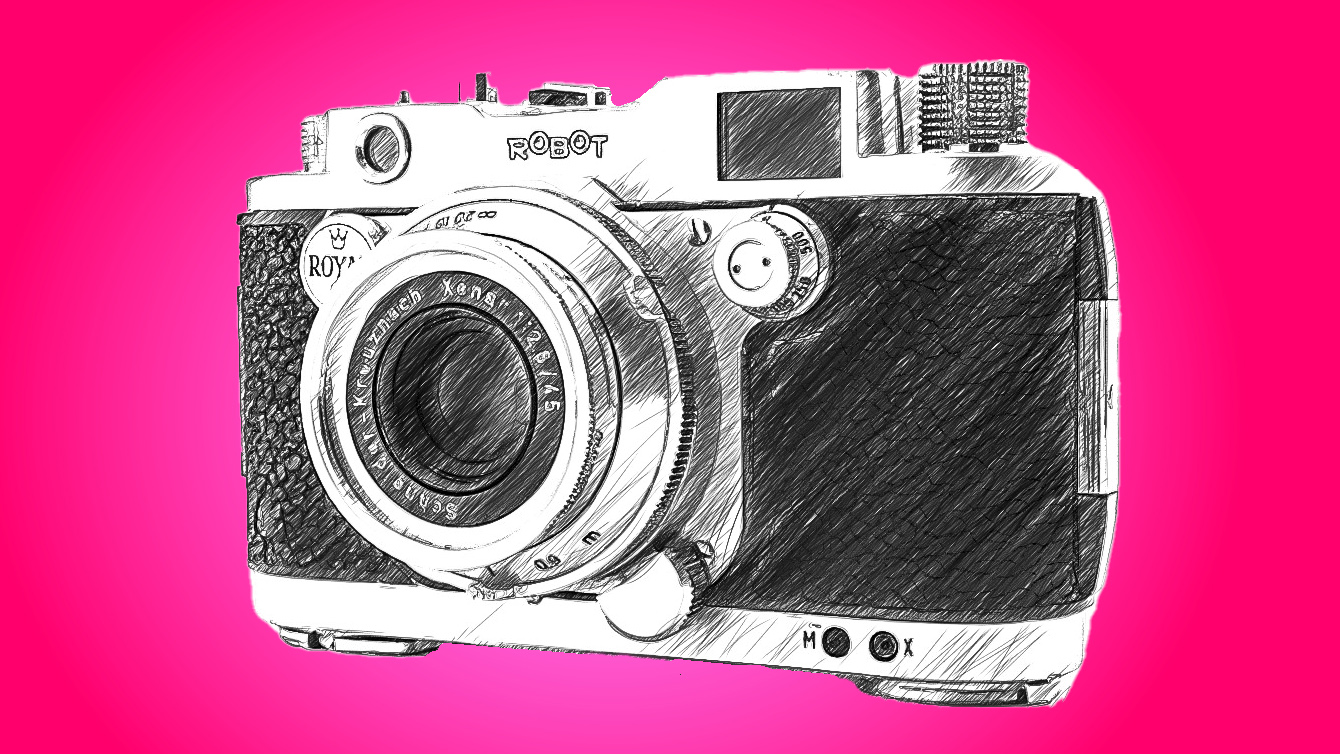 Line drawing of Robot Royal camera
