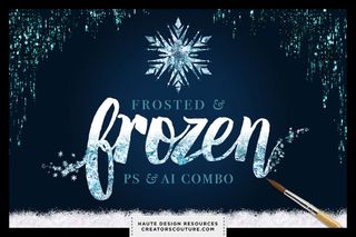 A preview for Frozen, one of the best Illustrator brushes
