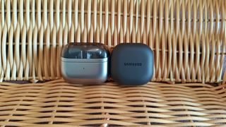 Samsung Galaxy Buds 3 Pro and Samsung Galaxy Buds 2 Pro charging cases