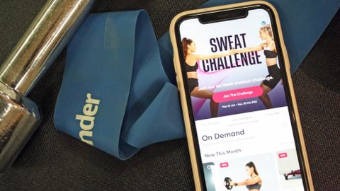 a photo of the sweat app with the sweat challenge