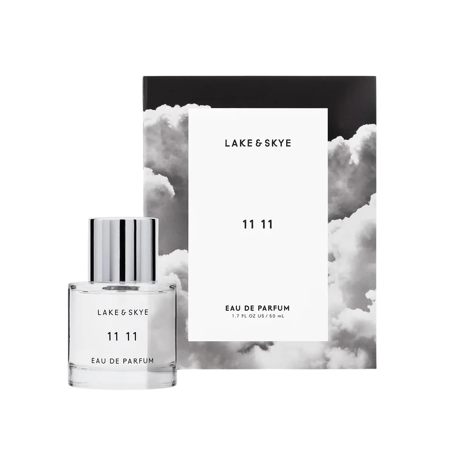 Lake &amp;amp; Skye, Lake &amp;amp; Skye 11 11 Eau De Parfum Spray - Clean Skin Musk, Amber, Vegan, Cruelty-Free - 1.7 Fl Oz (50ml)