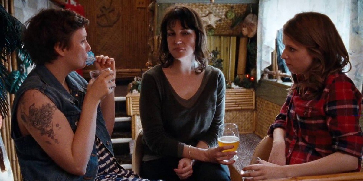 Anna Kendrick, Melanie Lynskey, and Lena Dunham in Happy Christmas