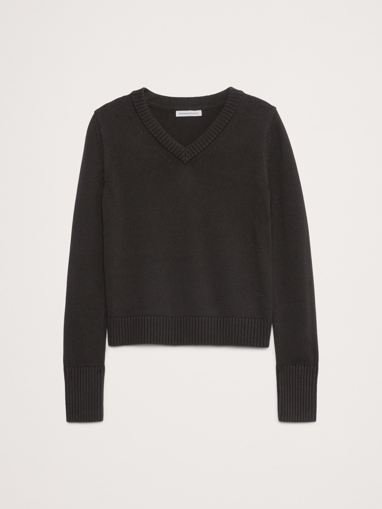 Larkspur Cotton-Silk V-Neck Sweater