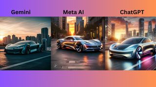 AI images of futuristic electric cars