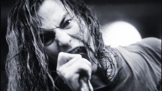 Pearl Jam's Eddie Vedder at Pinkpop Festival, 08/06/1992
