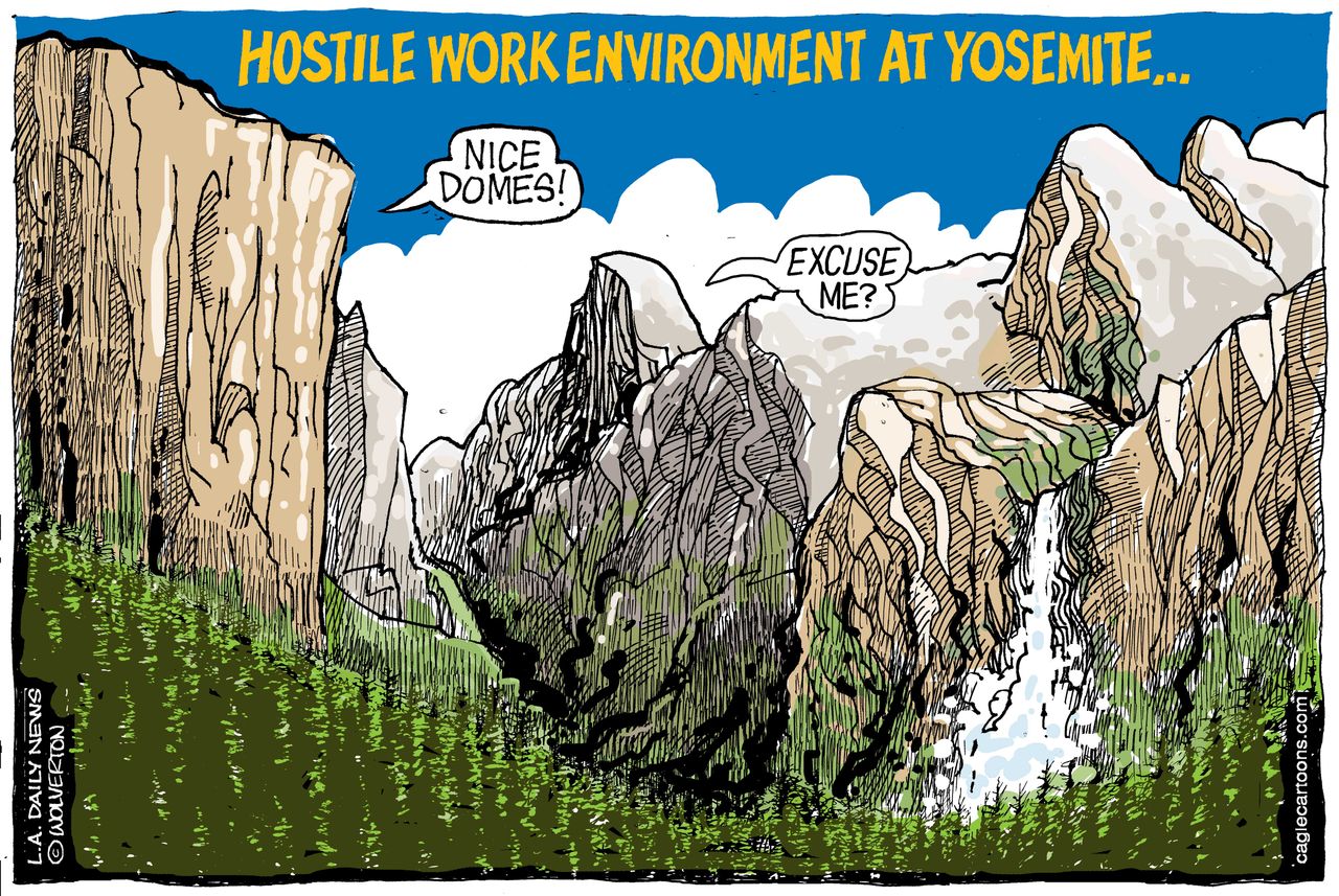 Editorial cartoon U.S. Yosemite sexual harassment