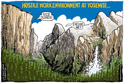 Editorial cartoon U.S. Yosemite sexual harassment