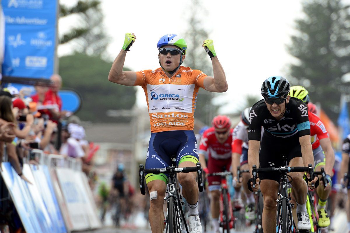 Simon Gerrans winning in Victor Harbor as the Tour Down Under race leader in 2016