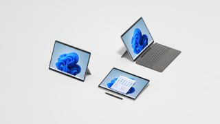 Several Surface Pro 8 tablets