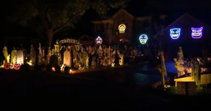 This elaborate Halloween light show draws thousands of visitors in person &mdash; and online