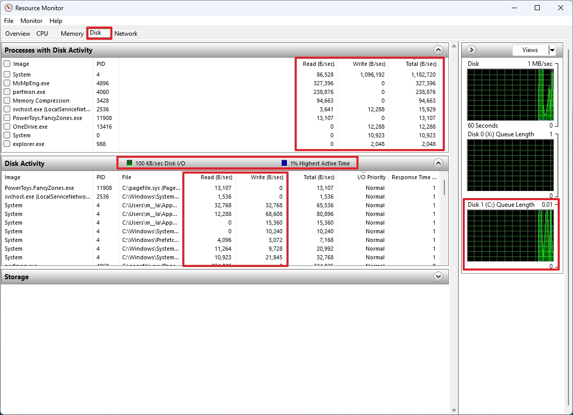 How to monitor drive activity on Windows 11