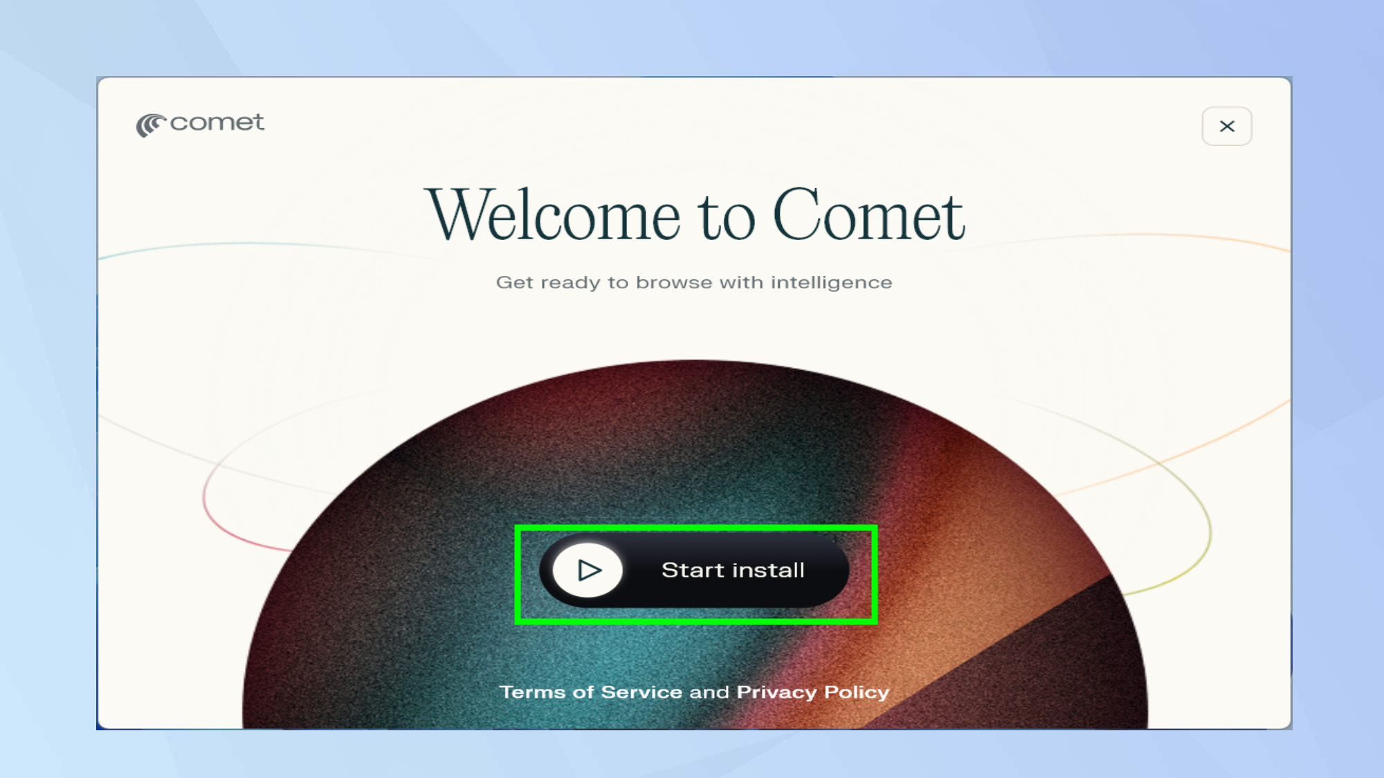 Comet start install