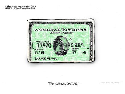 Obama cartoon budget spending debt