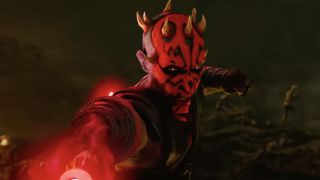 Darth Maul stabbing with his lightsaber in Star Wars: Maul - Shadow Lord