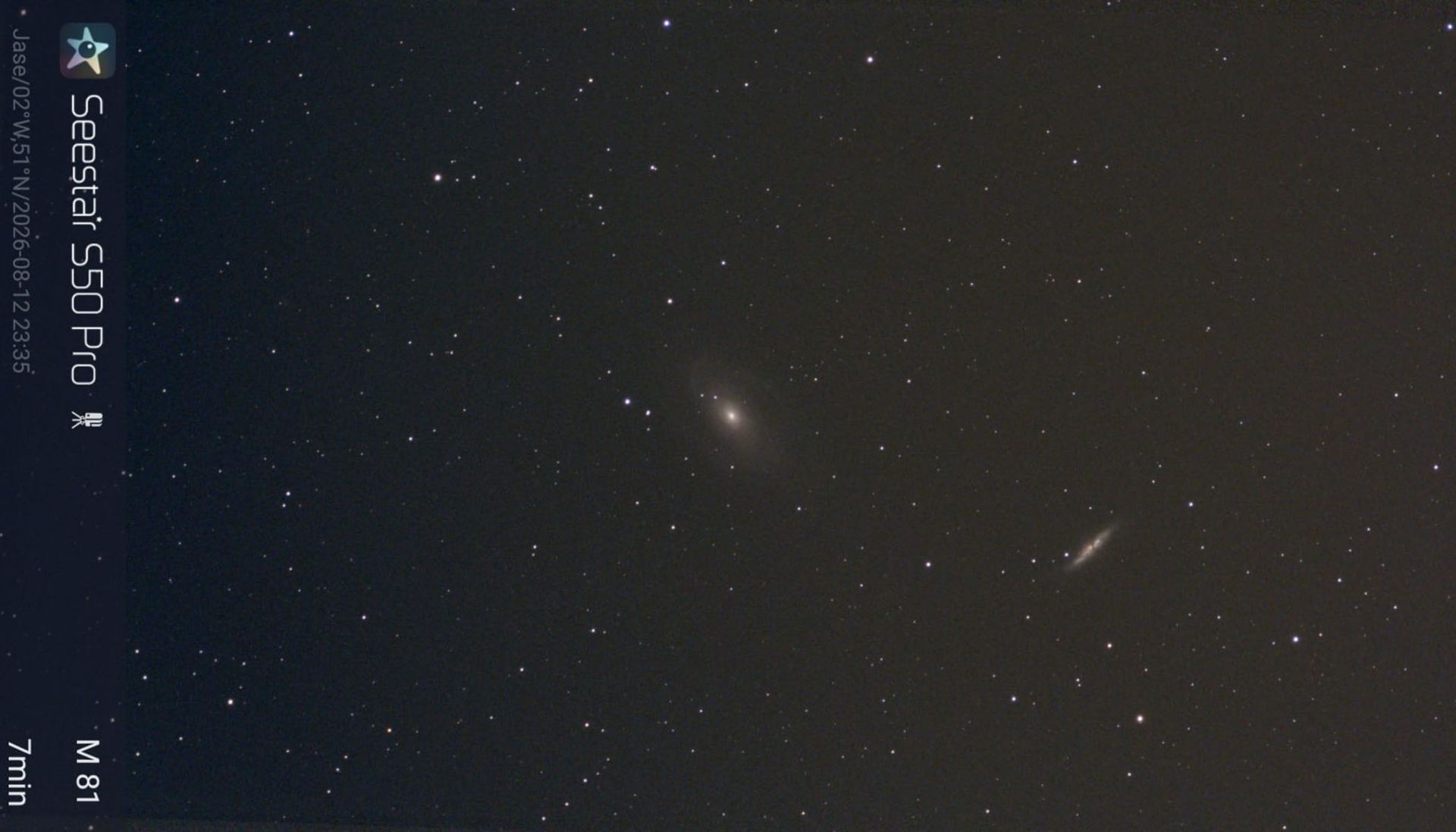Observational images of the night sky and the sun taken with the ZWO Seestar S50 Pro smart telescope