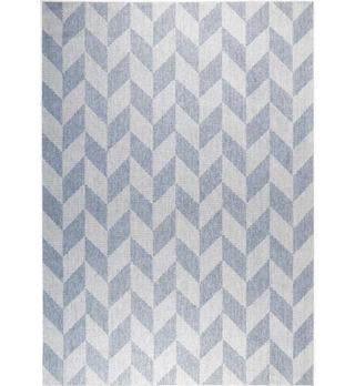 blue and white outdoor rug