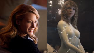 Blake Lively in The Age of Adelaide and Taylor Swift in the music video for "Ready for It."
