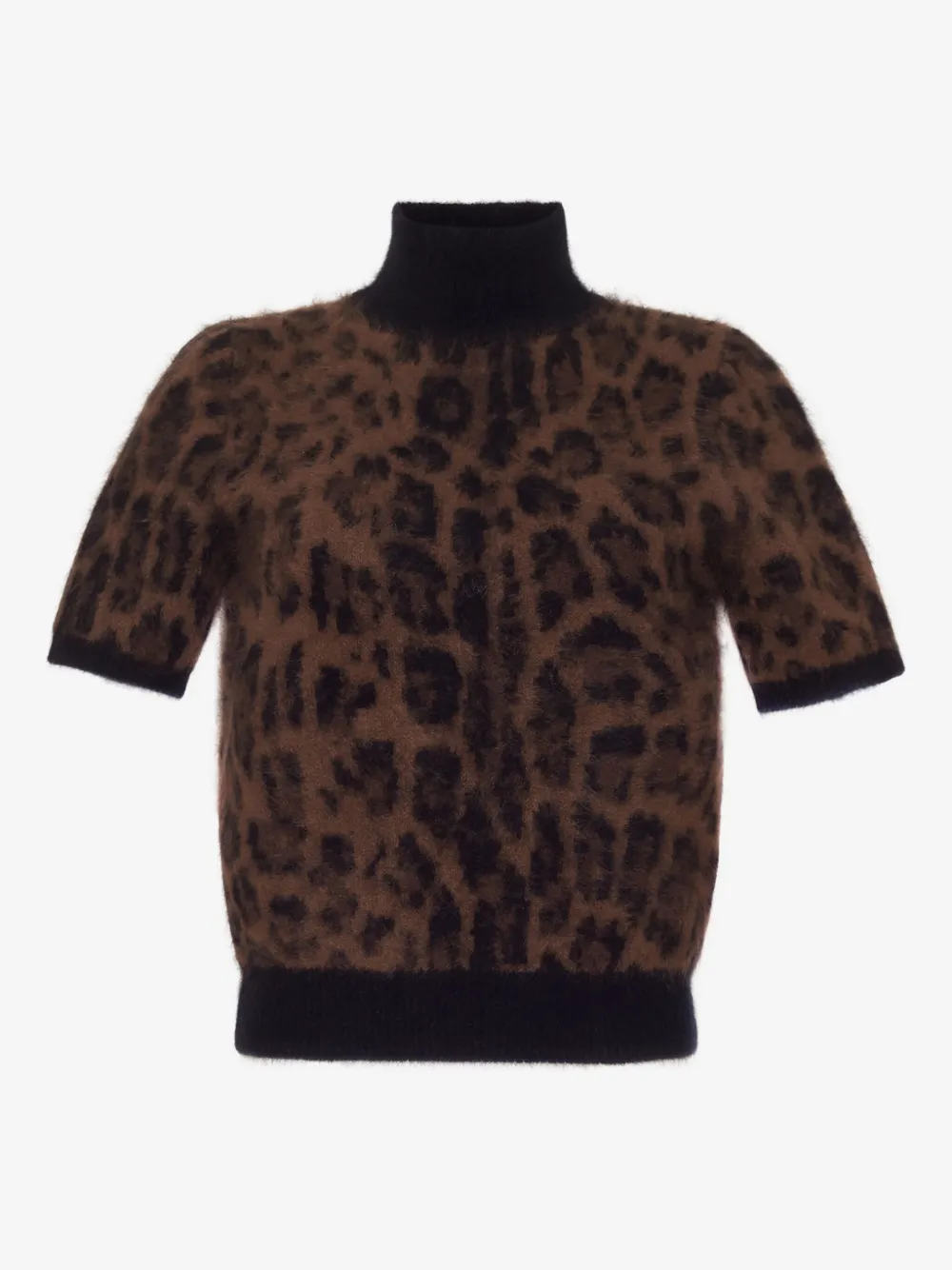 Adam Lippes Leopard-Print High-Neck Sweater | Xxs