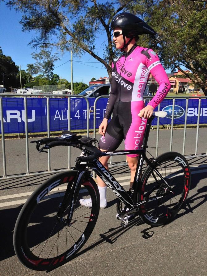 Sarah Roy (Bikebug) would be one of the favourites for the afternoon criterium