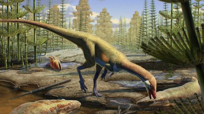 An artist's interpretation of a small dinosaur