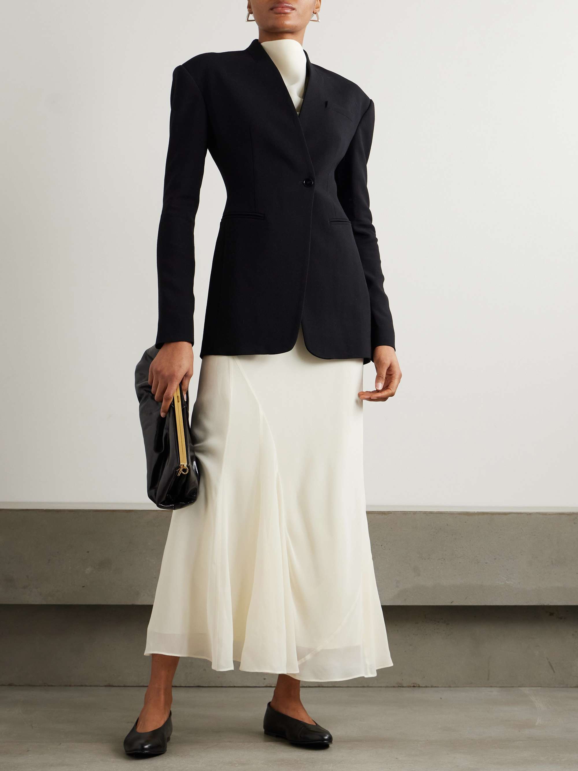Aster Asymmetric Crepe Blazer
