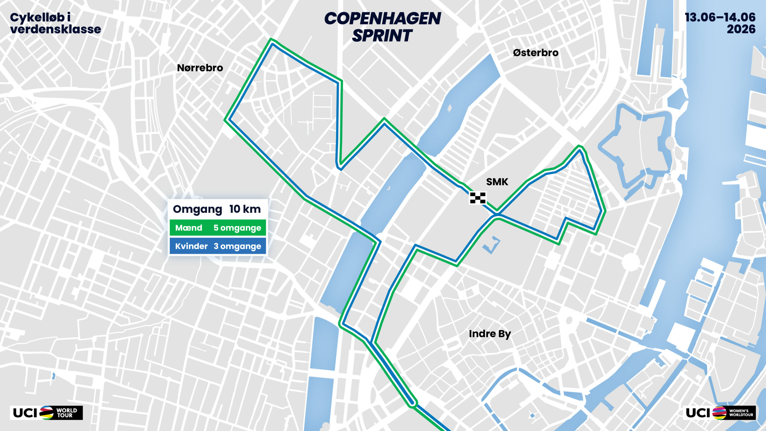Route map for the 2026 Copenhagen Sprint