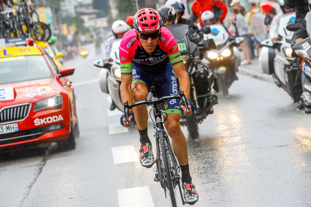 Rui Costa was the final survivor from the breakaway during stage 19