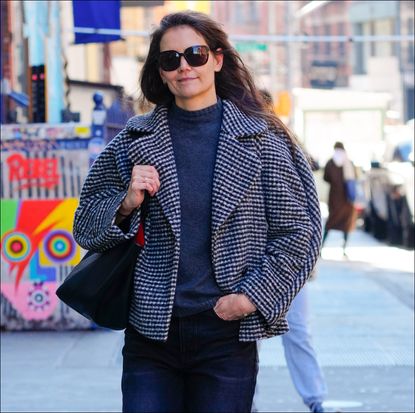 NEW YORK, NEW YORK - FEBRUARY 05: Katie Holmes is seen on February 05, 2024 in New York City. (Photo by Gotham/GC Images)