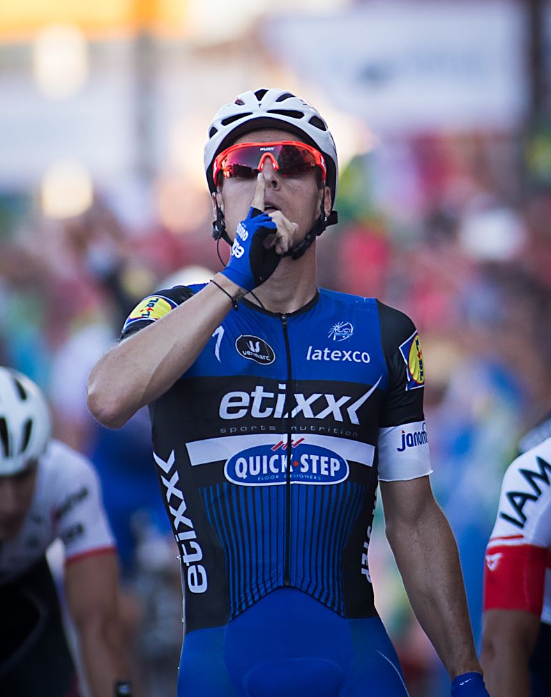 Gianna Meersman celebrates his stage 2 win