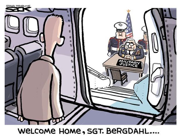 Editorial cartoon Bergdahl POW