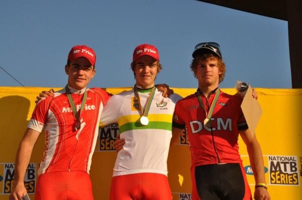 Junior men's podium
