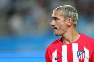 Antoine Griezmann of Atletico Madrid during the preseason friendly match between Atletico Madrid and Manchester City at Seoul World Cup Stadium on July 30, 2023 in Incheon, South Korea.