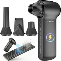 HTAIER Compressed Air Duster 180000rpm &ndash; Super Power Cordless Electric Air Duster With 3-Speed Turbo Fan, Rechargeable Air Blower for Computer, Keyboard, Car, Camera & Home Cleaning