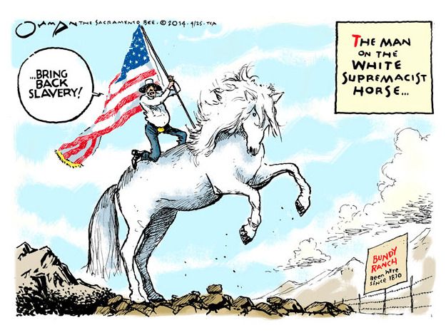 Editorial cartoon Cliven Bundy