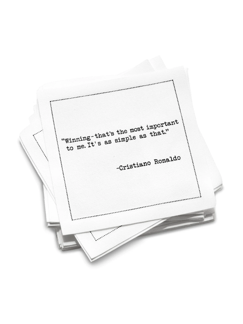 Soccer Legends Quotes Napkins