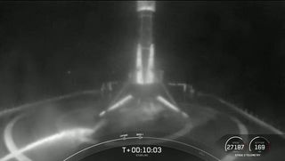 A SpaceX Falcon 9 rocket carrying 60 Starlink internet satellites launches on a record 10th flight from Space Launch Complex 40 at Cape Canaveral Space Force Station in Florida on May 9, 2021.