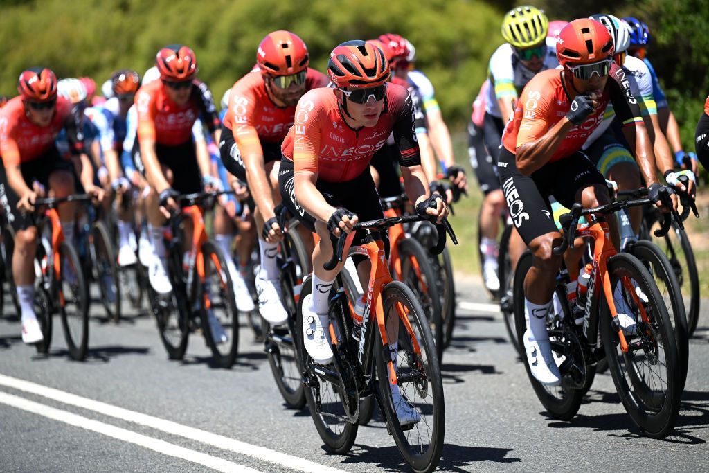 Team Ineos-Grenadiers took control of the peloton in the final 10 kilometres
