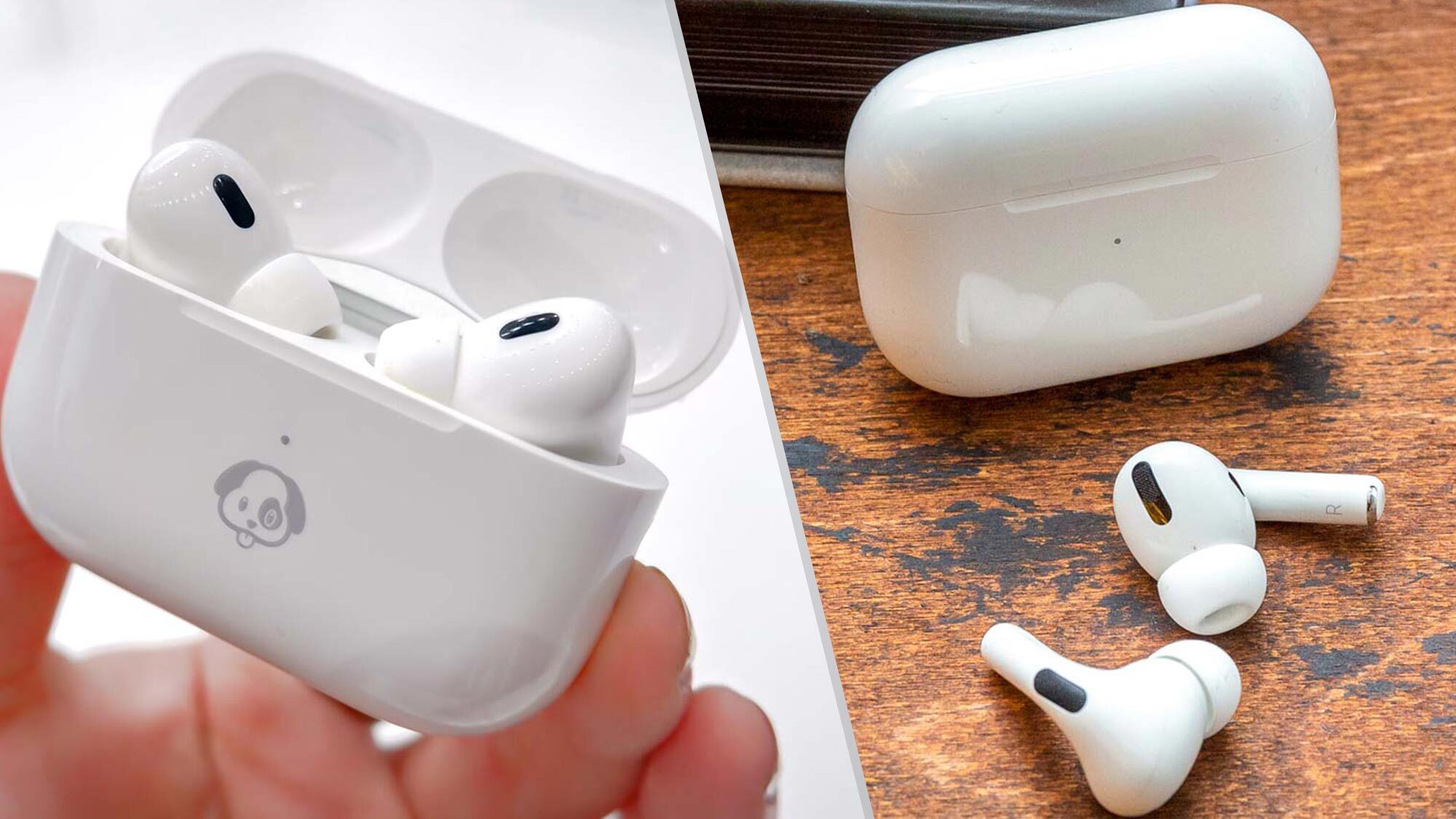 Image showing AirPods Pro 2 facing AirPods Pro.