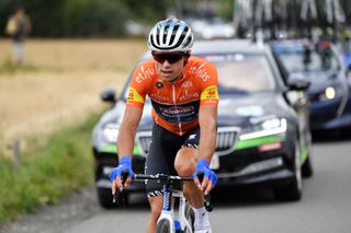 COUVIN BELGIUM JULY 26 Robert Stannard of Australia and Team AlpecinDeceuninck Orange Leader Jersey competes during the 43rd Ethias Tour de Wallonie 2022 Stage 4 a 2008km stage from Durbuy to Couvin ethiastourdewallonie22 on July 26 2022 in Couvin Belgium Photo by Luc ClaessenGetty Images