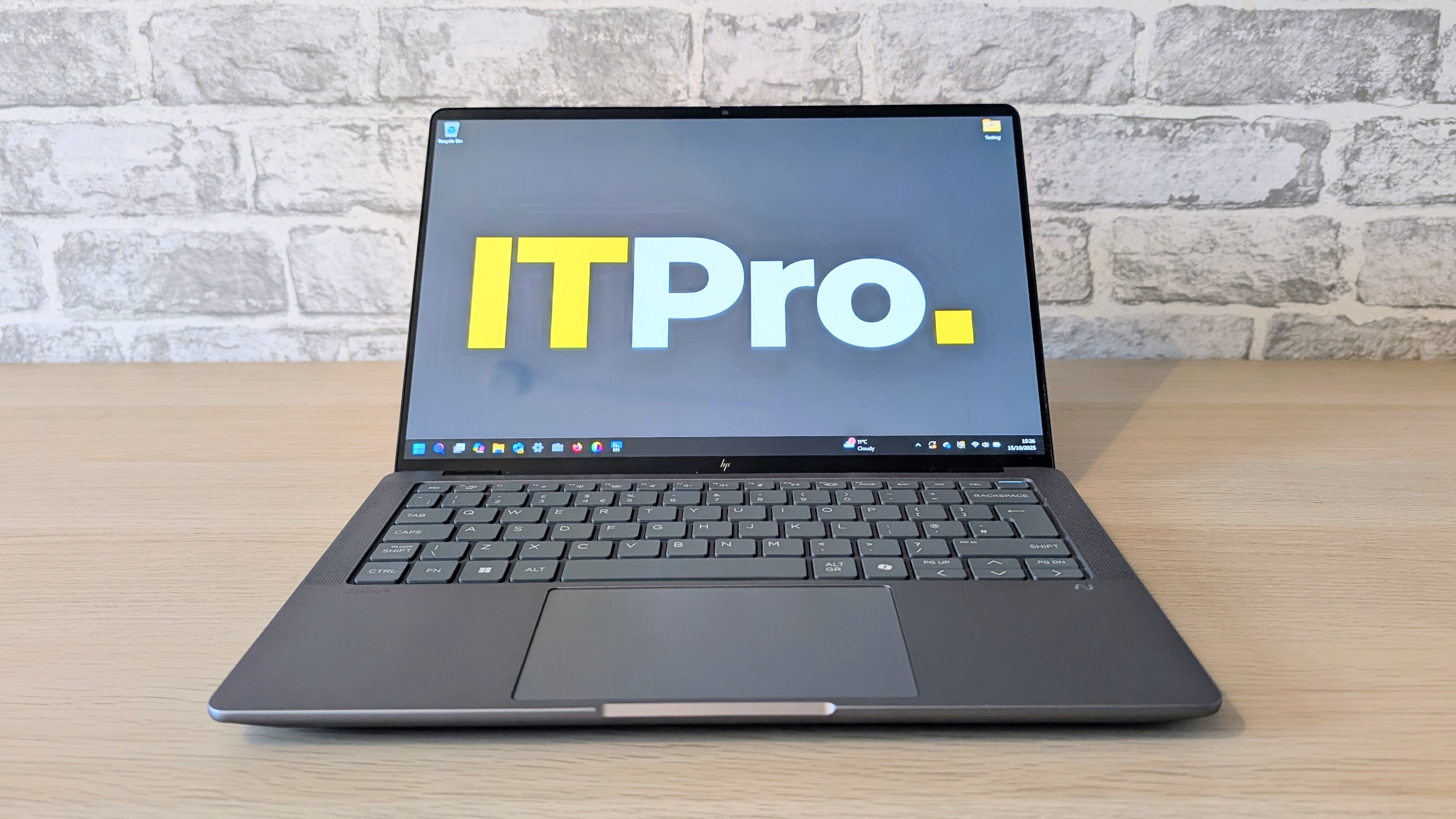 The HP ZBook G1a on a desk