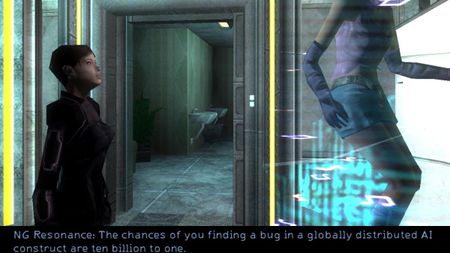 NG Resonance tells Alex D, "The chances of you finding a bug in a globally distributed AI construct are ten billion to one."