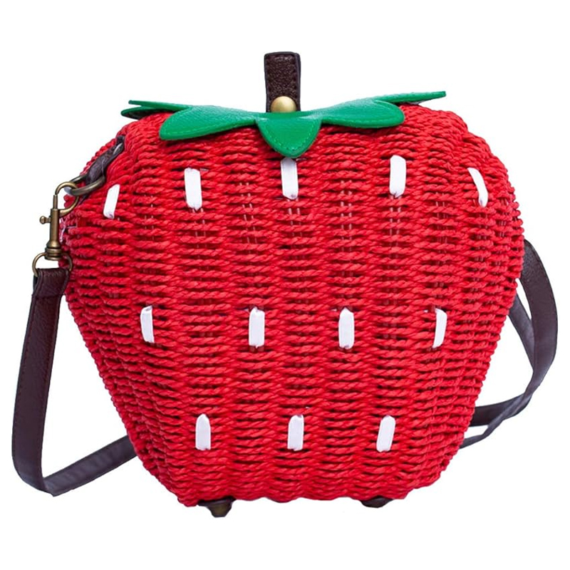 strawberry woven bag, amazon