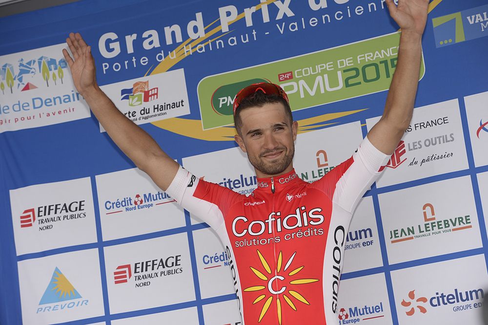 Nacer Bouhanni (Cofidis) on the podium