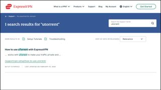 Capture d'écran de l'article unique d'ExpressVPN sur le torrenting, 'How to use uTorrent with ExpressVPN' (Comment utiliser uTorrent avec ExpressVPN)