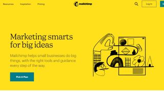 Mailchimp's homepage