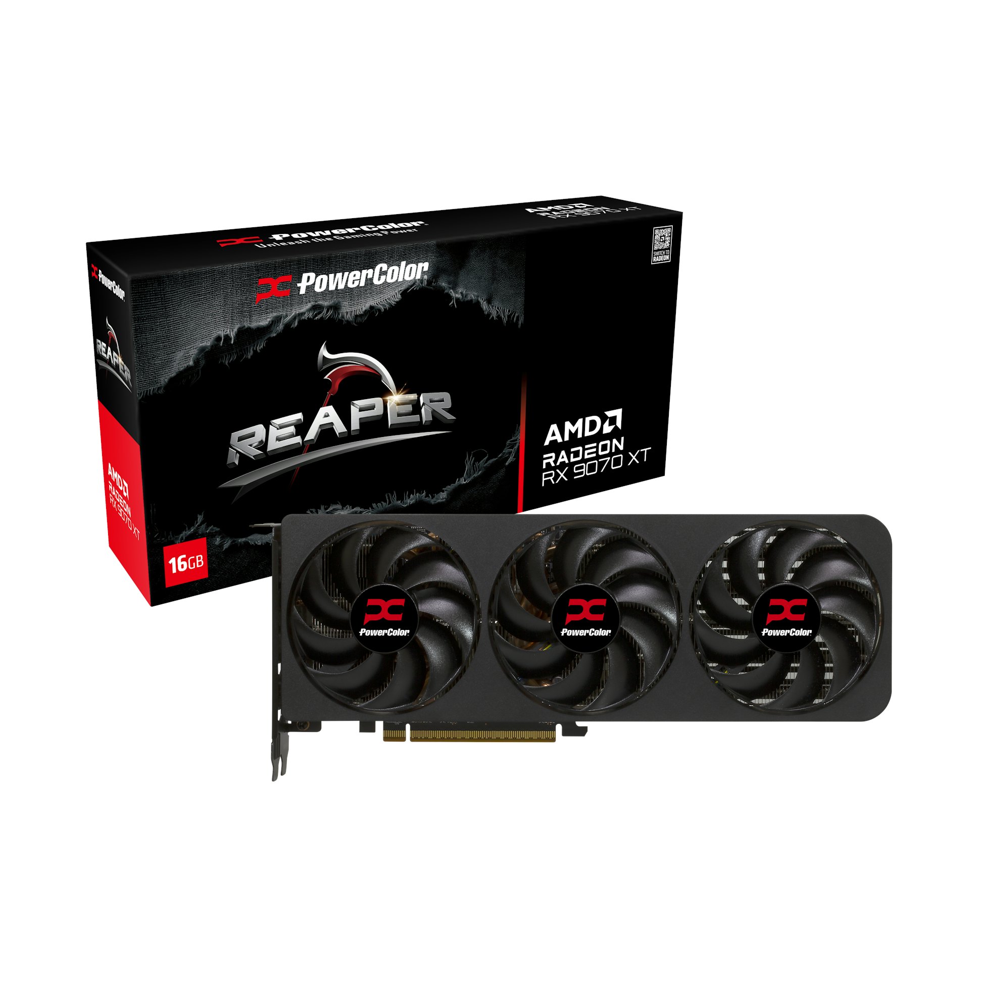 PowerColor Radeon RX 9070 XT Reaper graphics card for PC gaming