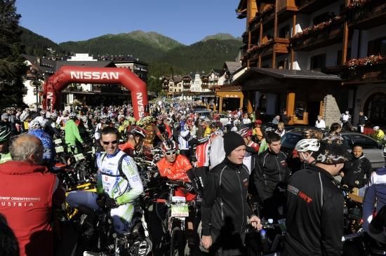 All lined up and ready for the penultimate stage of the TransAlp