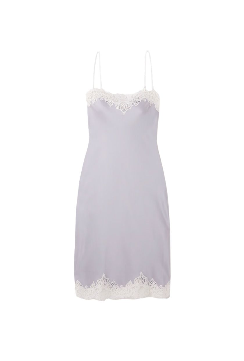 STELLA MCCARTNEY, Lace-Trimmed Satin-Crepe Dress