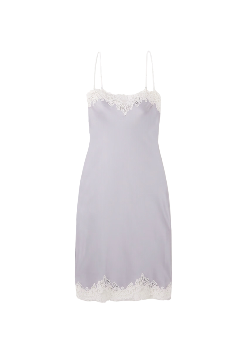 STELLA MCCARTNEY, Lace-Trimmed Satin-Crepe Dress