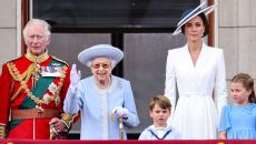 Queen, Prince Louis and Kate Middleton on Buckingham Palace balcony